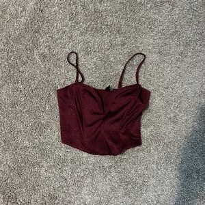 Windsor Red Crop Top Size Small